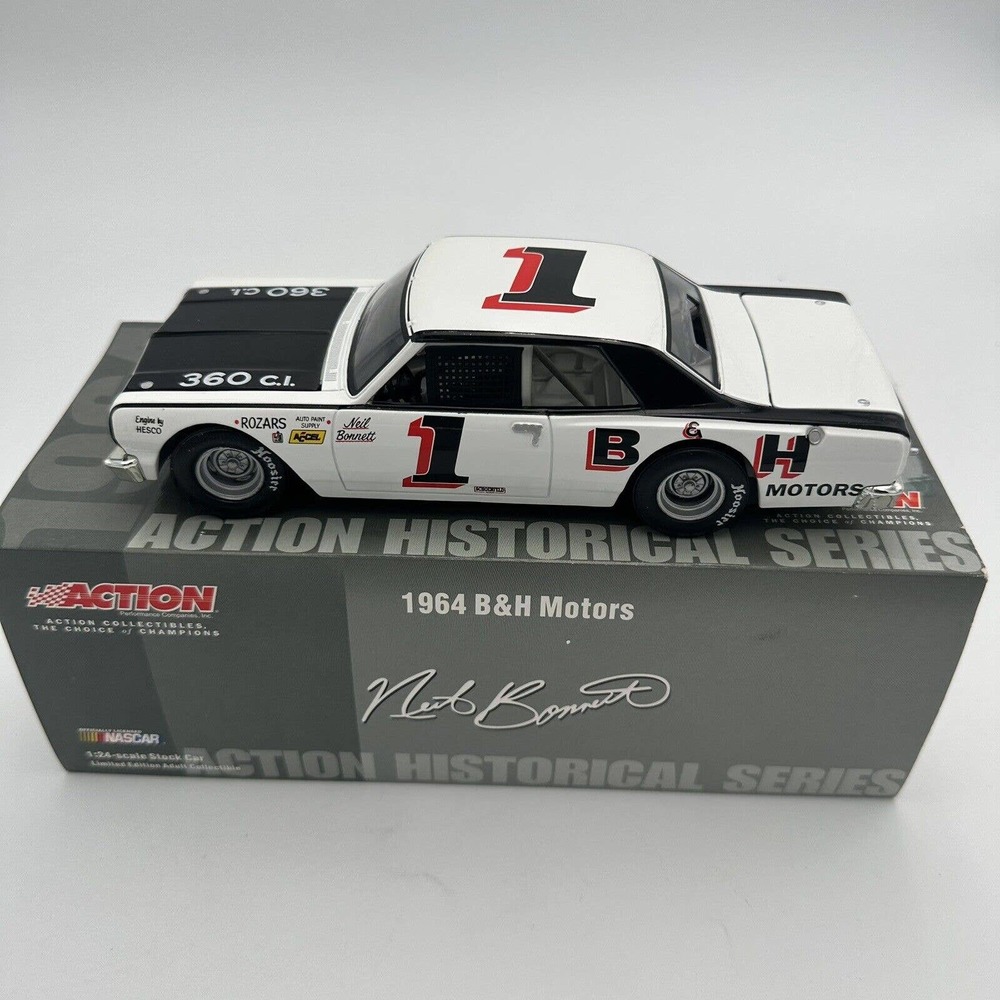 Action 1:24 1964 Neil Bonnett #1 B & H Motors Chevelle Clear Windo Bank